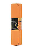 Килимок спортивний Cornix TPE 183 x 61 x 1 см для йоги та фітнесу XR-0091 Orange/Black, фото 5