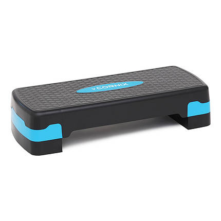 Степ-платформа 2-ступінчаста Cornix 68 х 28 х 10-15 см XR-0191 Black/Blue, фото 1