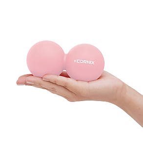 Масажний м'яч Cornix Lacrosse DuoBall 6.3 x 12.6 см XR-0116 Coral, фото 3