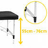 Масажний стіл складний 4FIZJO Massage Table Alu W70 Black (P-5907739318398), фото 10