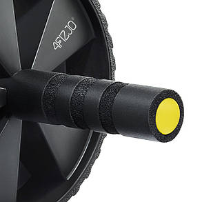 Ролик (гімнастичне колесо) для преса 4FIZJO Ab Wheel Black/Yellow (P-5907739314840), фото 4