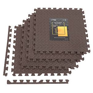 Мат-пазл (ластівчин хвіст) Cornix Mat Puzzle EVA 120 x 120 x 1 cм XR-0238 Braun, фото 1