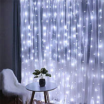 Гірлянда водоспад (штора) Springos 2 x 2 м 400 LED CL0098 Cold White, фото 6