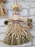 Кукла з натуральних матеріалів, оберіг мотанка мотанка з сухоцвітів,32-34 см, фото 2