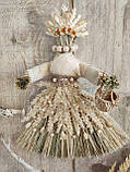 Кукла з натуральних матеріалів, оберіг мотанка мотанка з сухоцвітів,32-34 см, фото 5
