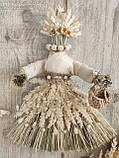 Кукла з натуральних матеріалів, оберіг мотанка мотанка з сухоцвітів,32-34 см, фото 7