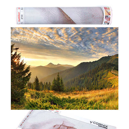 Набір алмазної мозаїки (вишивки) Cornix Art 40 x 30 см AY63, фото 1
