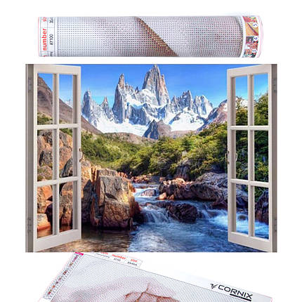 Набір алмазної мозаїки (вишивки) Cornix Art 40 x 30 см AY70, фото 1