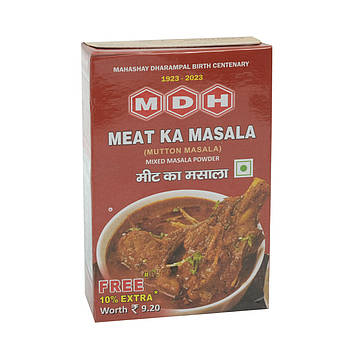 Приправа для м'яса MЕАТ MASALA MDH 100 г, індійська пряна суміш МІТ МАСАЛА МДХ для маринадів, гриля, смаження