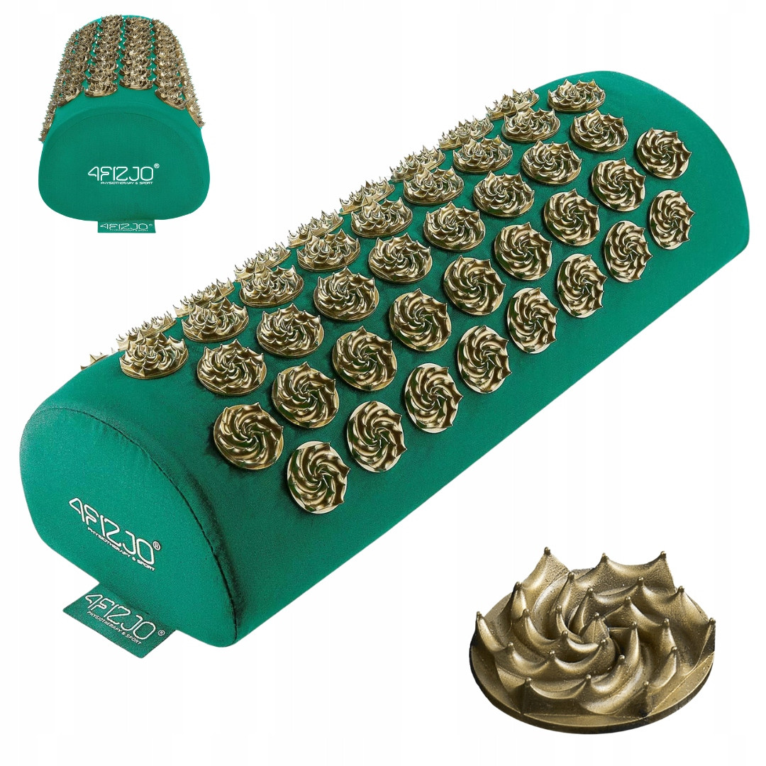 Валик акупунктурний 4FIZJO Standard Аплікатор Кузнєцова Navy Green/Gold (P-5907739316929)
