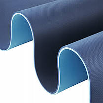 Килимок (мат) спортивний 4FIZJO TPE 180 x 60 x 0.6 см для йоги та фітнесу Blue/Sky Blue (P-5907739310132), фото 3