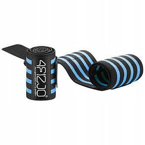 Бинти для зап'ясть (кистьові бинти) 4FIZJO Wrist Wraps Black/Blue (P-5907739317445), фото 4