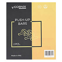 Упори для віджимань Cornix Push-up Bars XR-0168 Black/Orange, фото 5