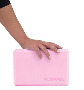 Блок для йоги Cornix EVA 22.8 x 15.2 x 7.6 см XR-0098 Pink, фото 3