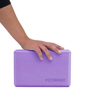 Блок для йоги Cornix EVA 22.8 x 15.2 x 7.6 см XR-0101 Purple, фото 3