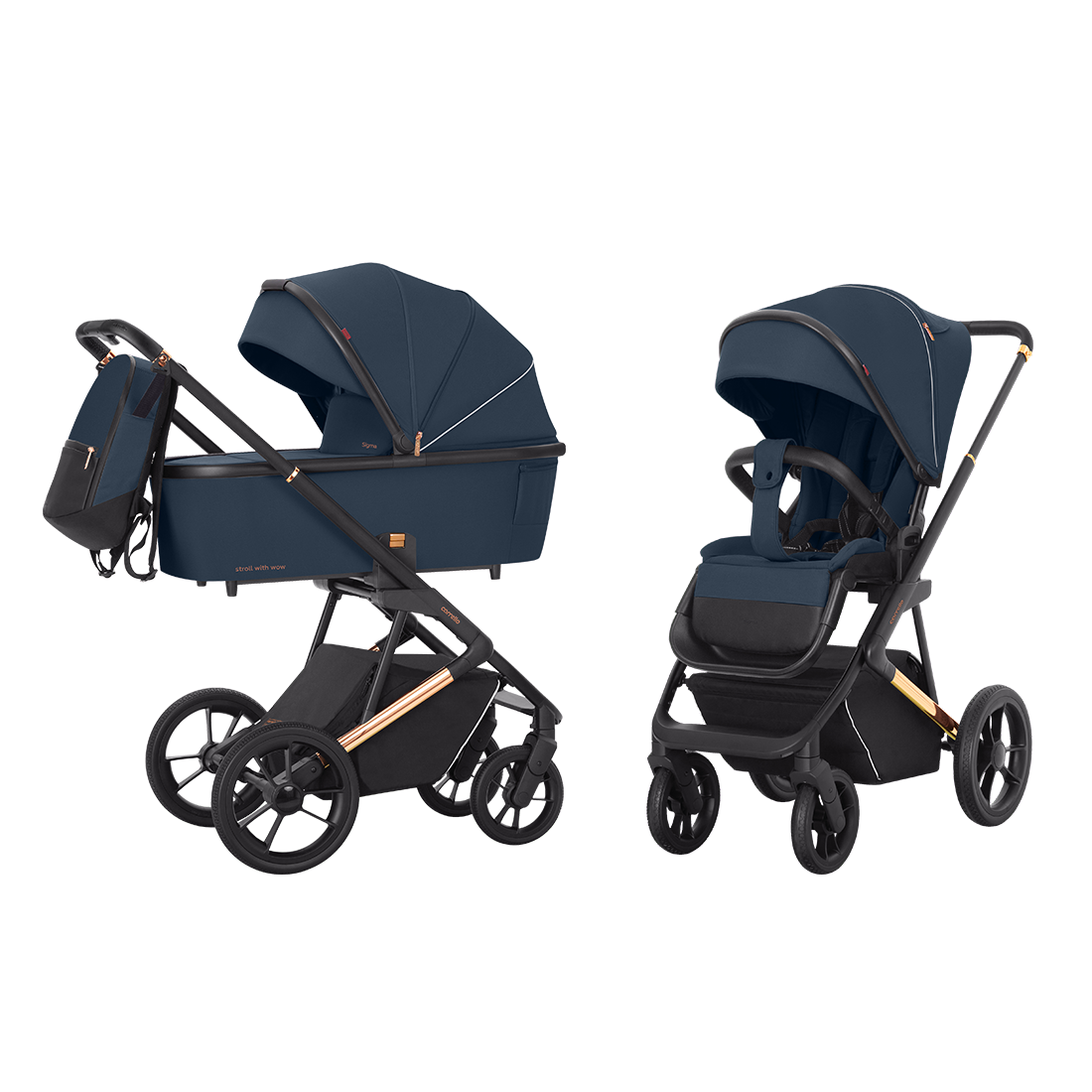 Коляска універсальна 2 в 1 Carrello Sigma CRL-6509 Navy Blue сумка для мами
