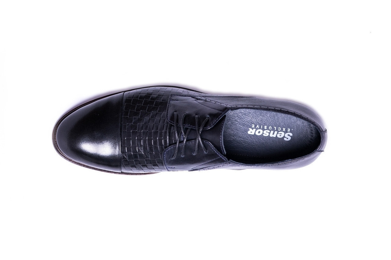 Чорні чоловічі, шкіряні туфлі., фото 1