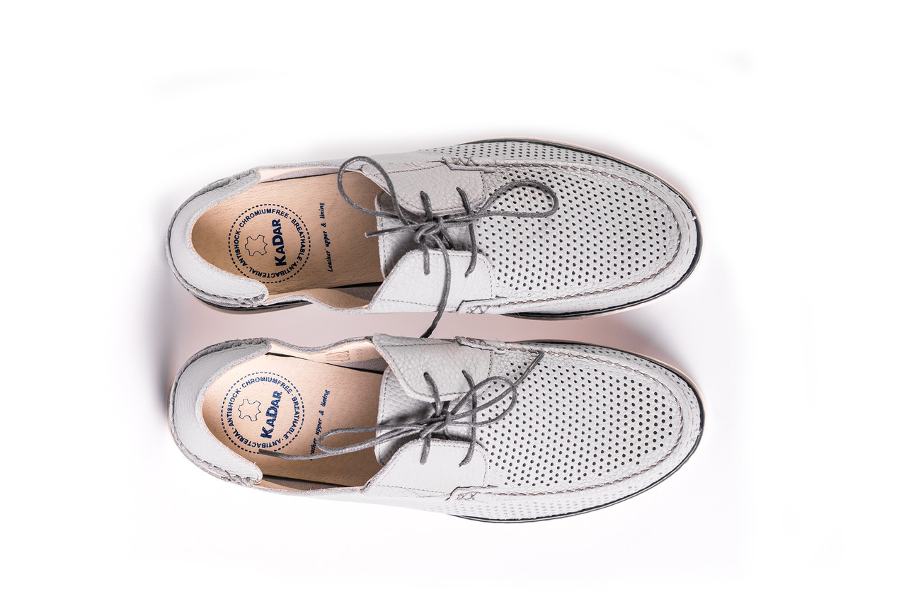 Сірі мокасини Кадар на шнурівці 41 розмір, фото 1