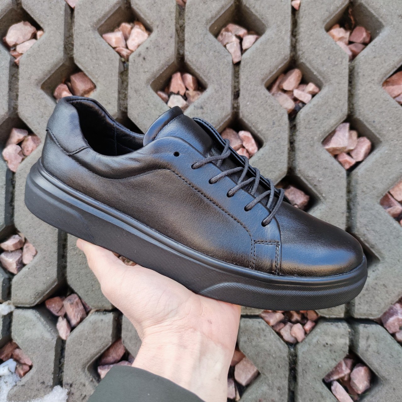 Шкіряні чорні кросівки Kantsedal 42 розмір, фото 1