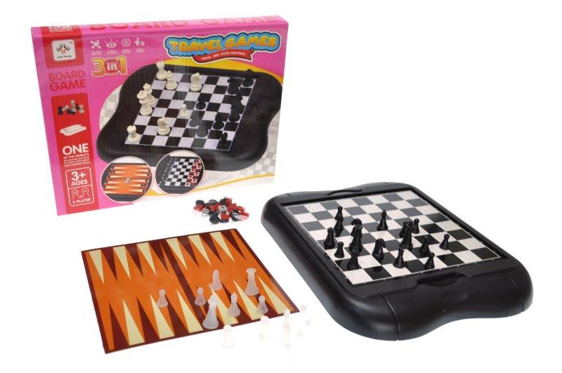 Дитячі Ігрові шахи-шашки магнітні 3в1