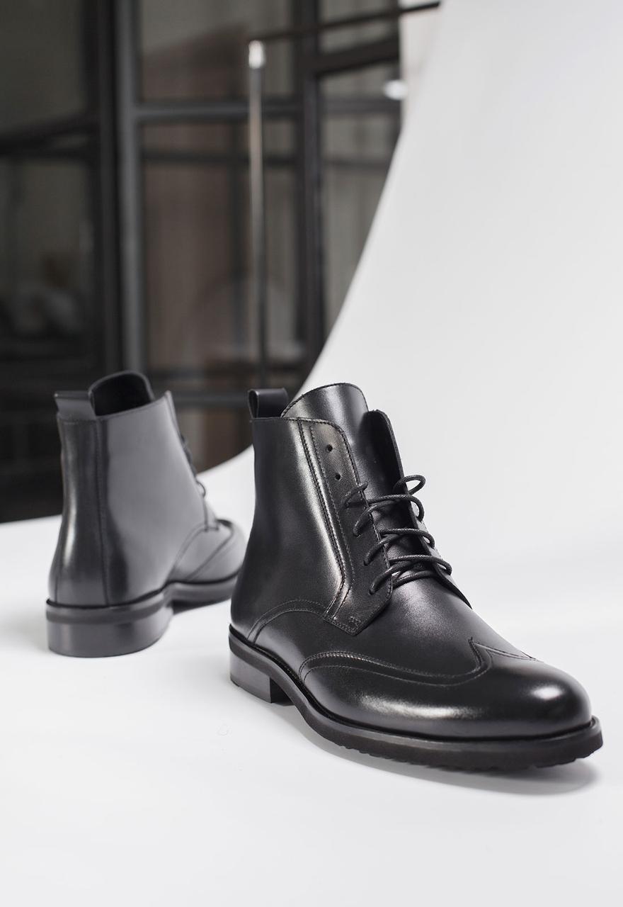 Демисезонні черевики броги Ікос 378 Чорні, фото 1