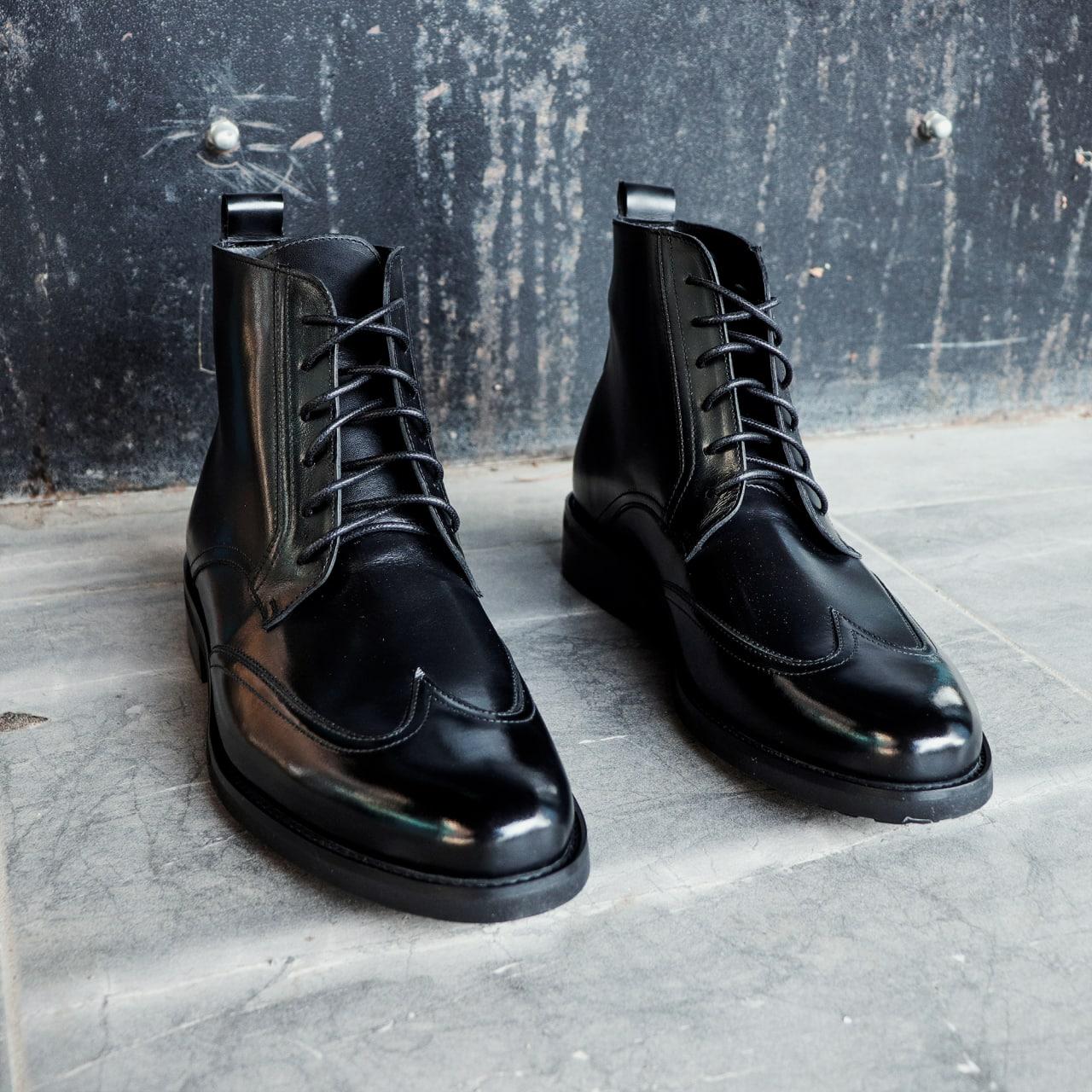 Шкіряні черевики на флісі 40 42 43 44 розмір, фото 1