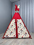 Вігвам для дівчинки Мінні Маус БОНБОН Повний комплект, дитячий вігвам, дитячий намет, дитяча палатка, вігвам для дітей, фото 3