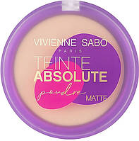Матовая пудра с эффектом обнаженной кожи Vivienne Sabo Mattifying Pressed Powder Teinte Absolute Matte 01 -