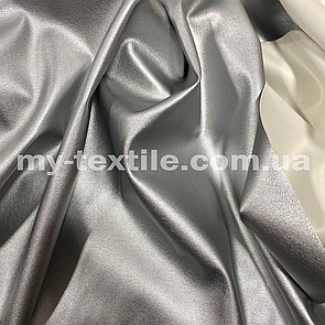 Тканина шкірозамінник на трикотажі стрейч однотонний Сірий