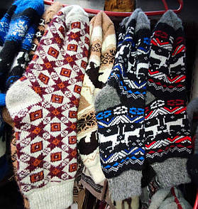 Теплі чоловічі шкарпетки з овечої вовни різні кольори