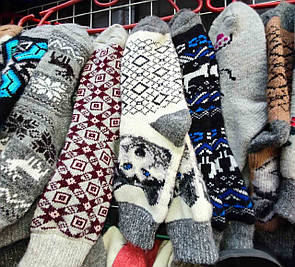 Чоловічі теплі шкарпетки з овечої вовни