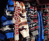 Тёплые зимние мужские носки из овечьей шерсти
