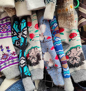 Зимові теплі жіночі шкарпетки з овечої вовни