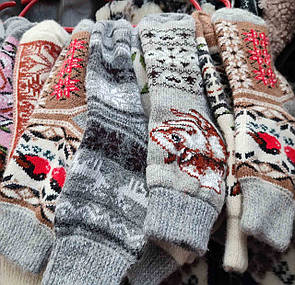 Жіночі шкарпетки з овечої вовни різні кольори