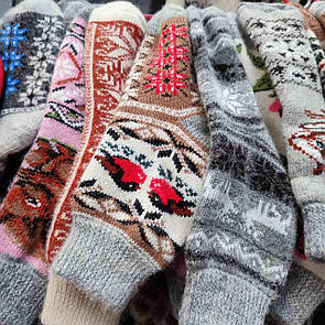 Жіночі теплі зимові шкарпетки з овечої вовни