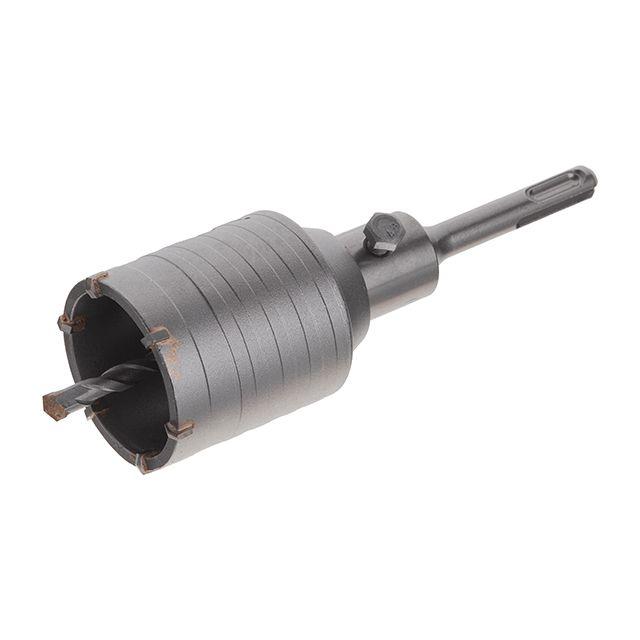 Комплект: Свердло корончастот для бетону 55 мм + Перехідник SDS Plus 100 мм INTERTOOL SD-7055