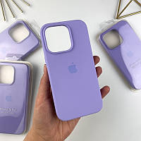 Силиконовый чехол на Айфон 15 Pro c закрытым низом. Silicon Case iPhone 15 Pro Light Purple (39)