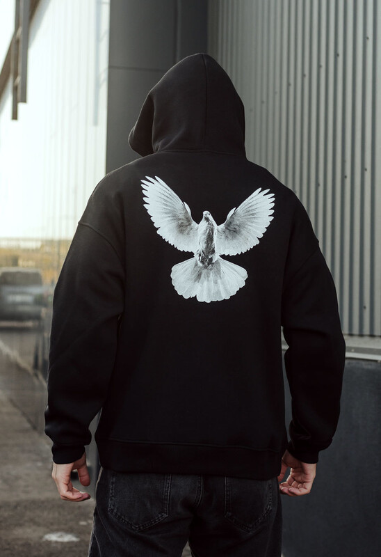 Худі з білим птахом Staff flight oversize fleece