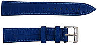 Кожаный ремешок для часов под крокодила Mykhail Ikhtyar ширина 22 мм Синий (S22-318S blue) FT, код: 8151415