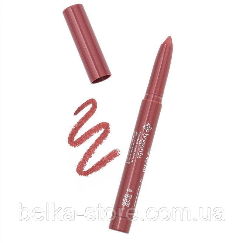 ПОМАДА-ОЛІВЕЦЬ ДЛЯ ГУБ ВОДОСТІЙКА BOGENIA VELVET WATERPROOF MATTE, 007 BUTTERSCOTCH, фото 1