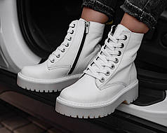 Dr. Martens жіночі ботинки білі з натуральної шкіри Виробник - Україна
