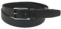Кожаный ремень Skipper 110-130 x 3.3 см Черный (1059-33) FT, код: 390077