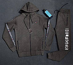 Спортивний костюм TOMMY HILFIGER Grey теплий костюм Томмі зимовий на флісі