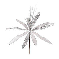 Цветок декоративный Yes! Fun Рождественская звезда серебряный, 40 см (974818)