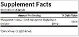 Марганець Swanson Albion Chelated Manganese 10mg 180 капсул, фото 3