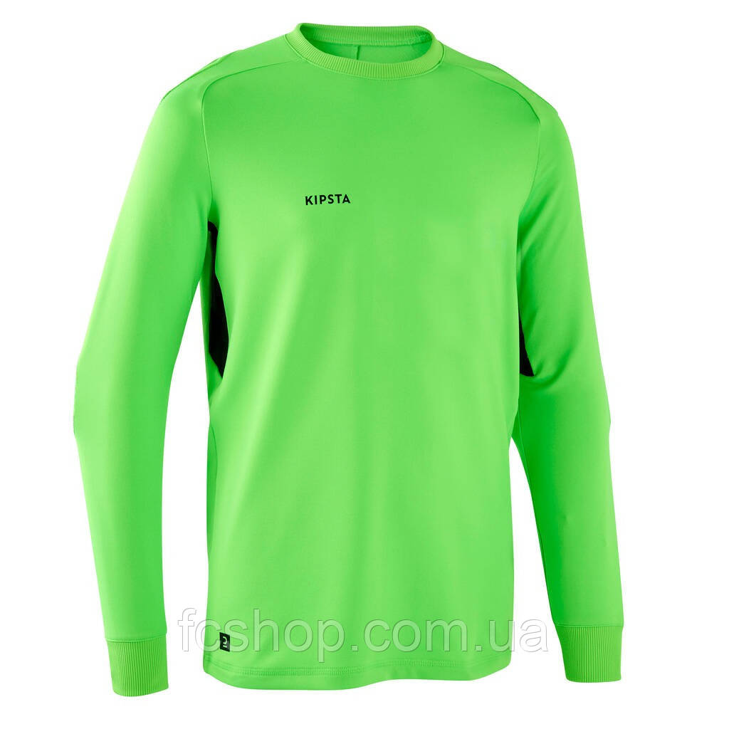 Дитяча футбольна воротарська футболка F100 — зелена KIPSTA 8586189, Зелений, Розмір (EU) — 140 cm