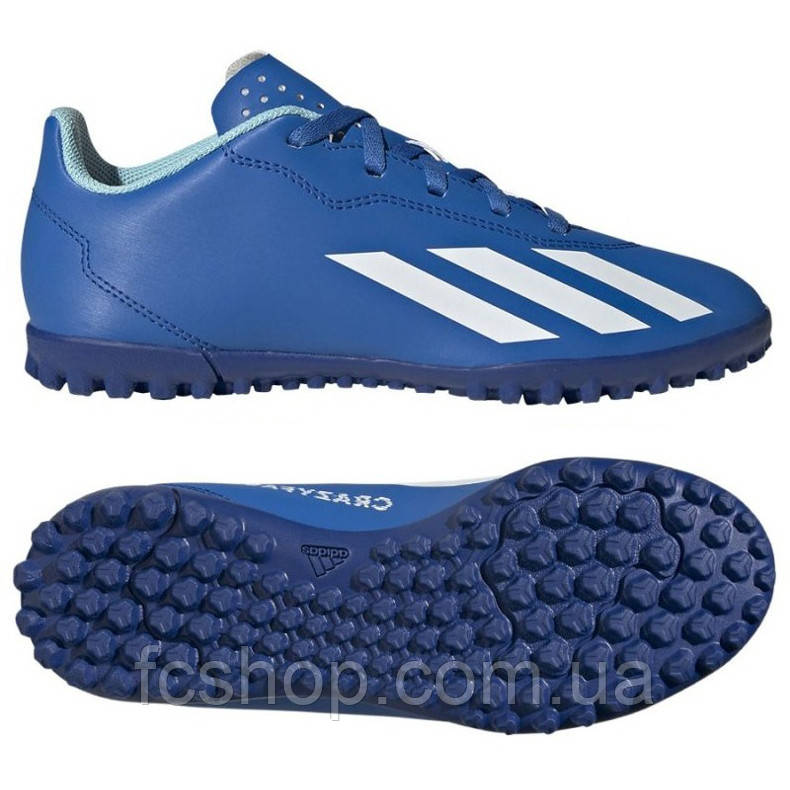 Дитячі сороконіжки adidas X Crazyfast.4 TF Junior IE4067, Синій, Розмір (EU) — 38 2/3