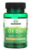 Жовч великої рогатої худоби  Swanson OX BILE 90 мг 60 капсул EXP 8/25 року включно