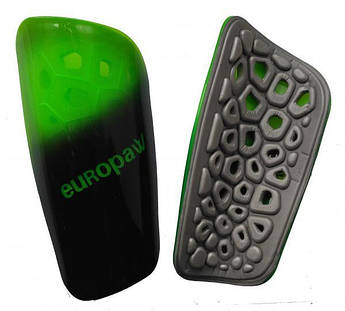 Щитки футбольні Europaw light чорно-зелений 02461-Light-G-2, Чорний, Розмір (EU) — 1SIZE