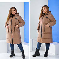 Зимнее теплое женское пальто куртка ЗИМА Ткань плащёвка силикон 250 Размеры: 42-44, 46-48, 50-52, 54-56